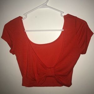 Orange crop top